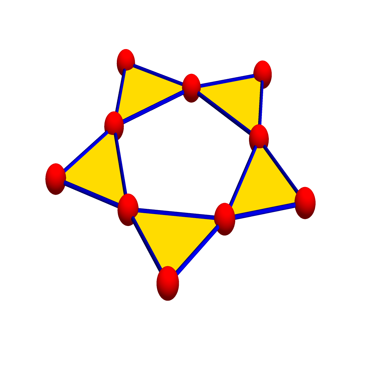 The connection graph to the cyclic graph with 5 vertices