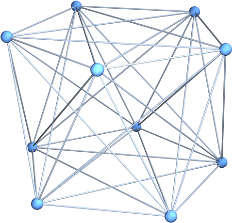 4 cross polytop, a 4 dimensional discrete sphere. 