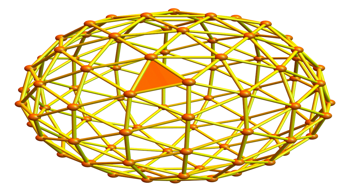 Interaction of three particles. A third particle hits it.