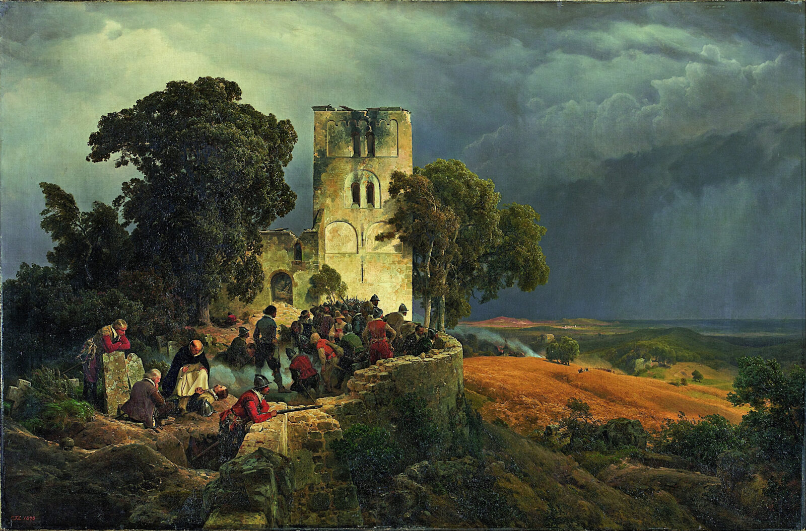 Carl Friedrich Lessing. The Siege