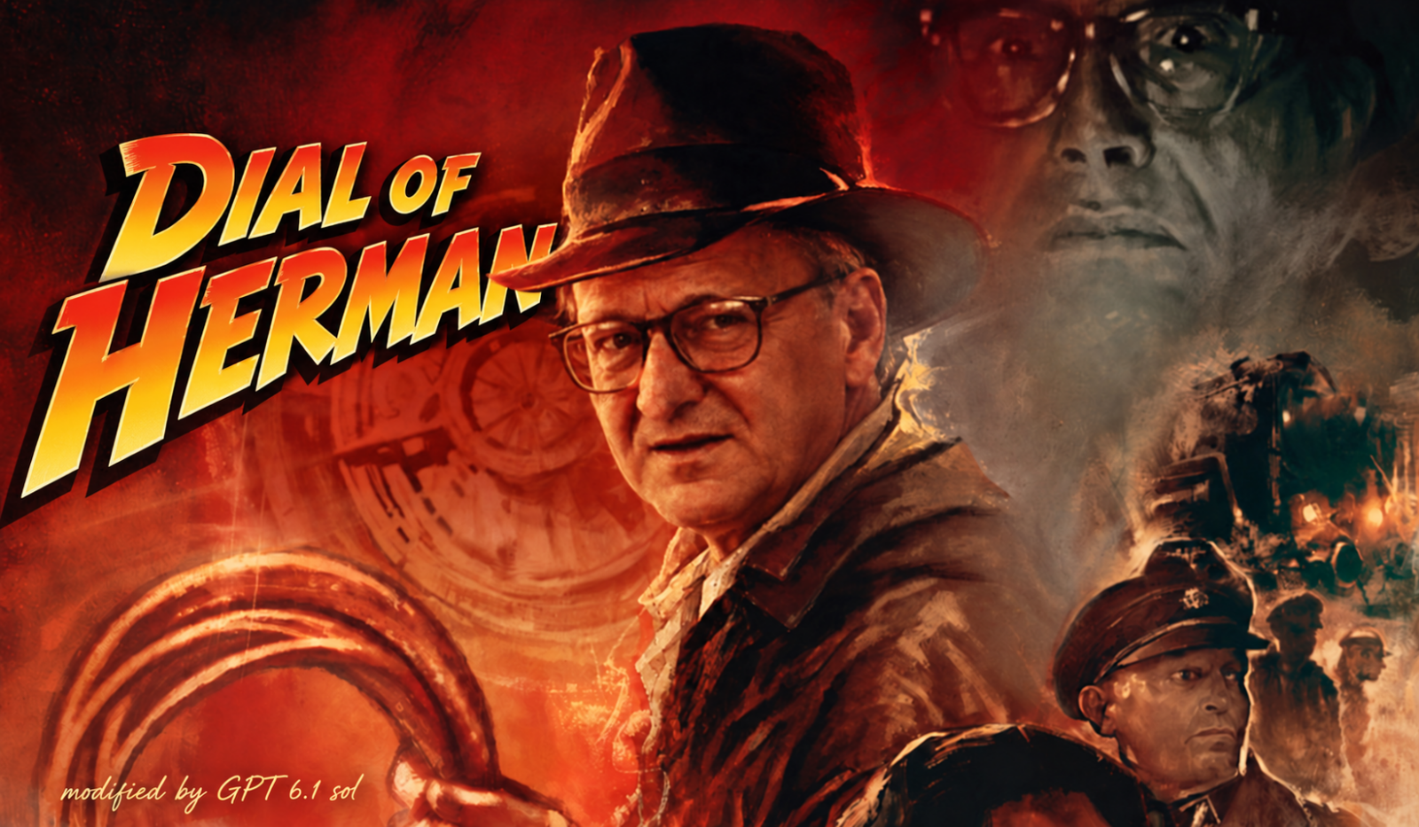 The dial of Herman, based on the "dial of destiny" movie. Modified from the poster of the movie by GPT 6.1. 